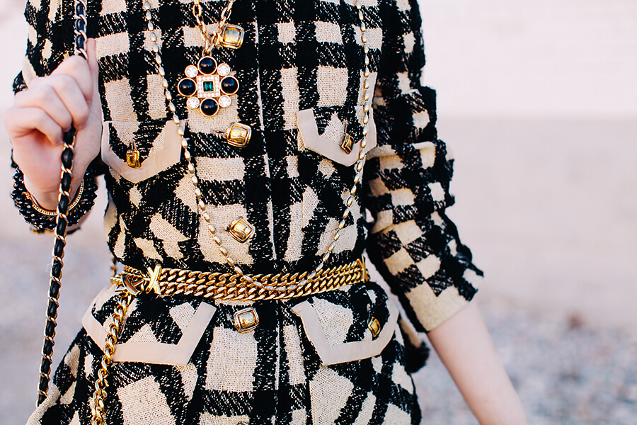 A Chanel-ish look I got from vintage shopping