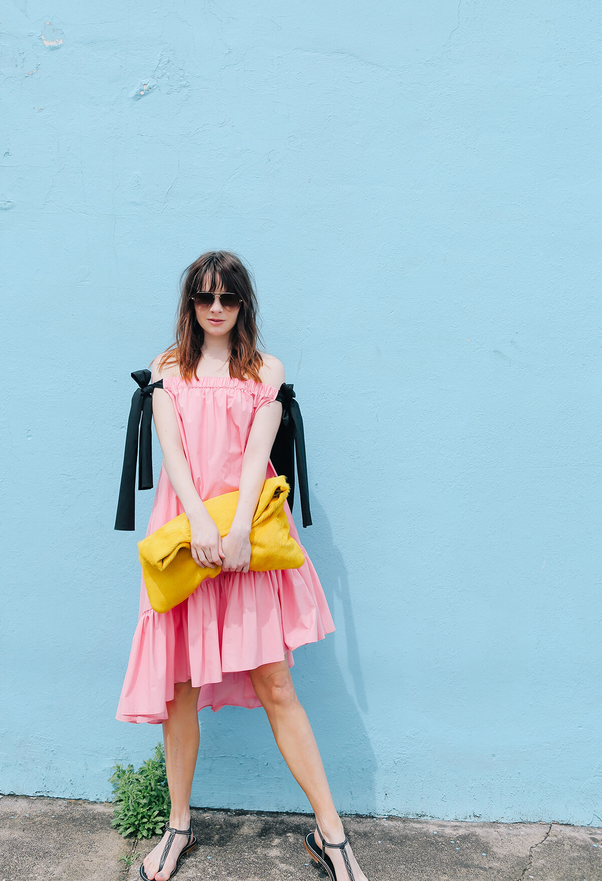 pink msgm dress