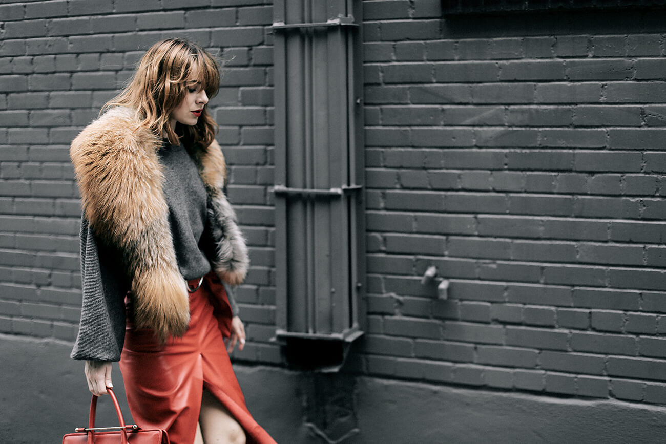 Red Leather at Sea of Shoes